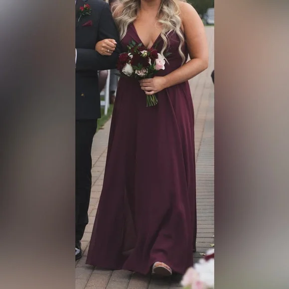 David's Bridal | Dresses | Davids Bridal Bridesmaid Dress Wine